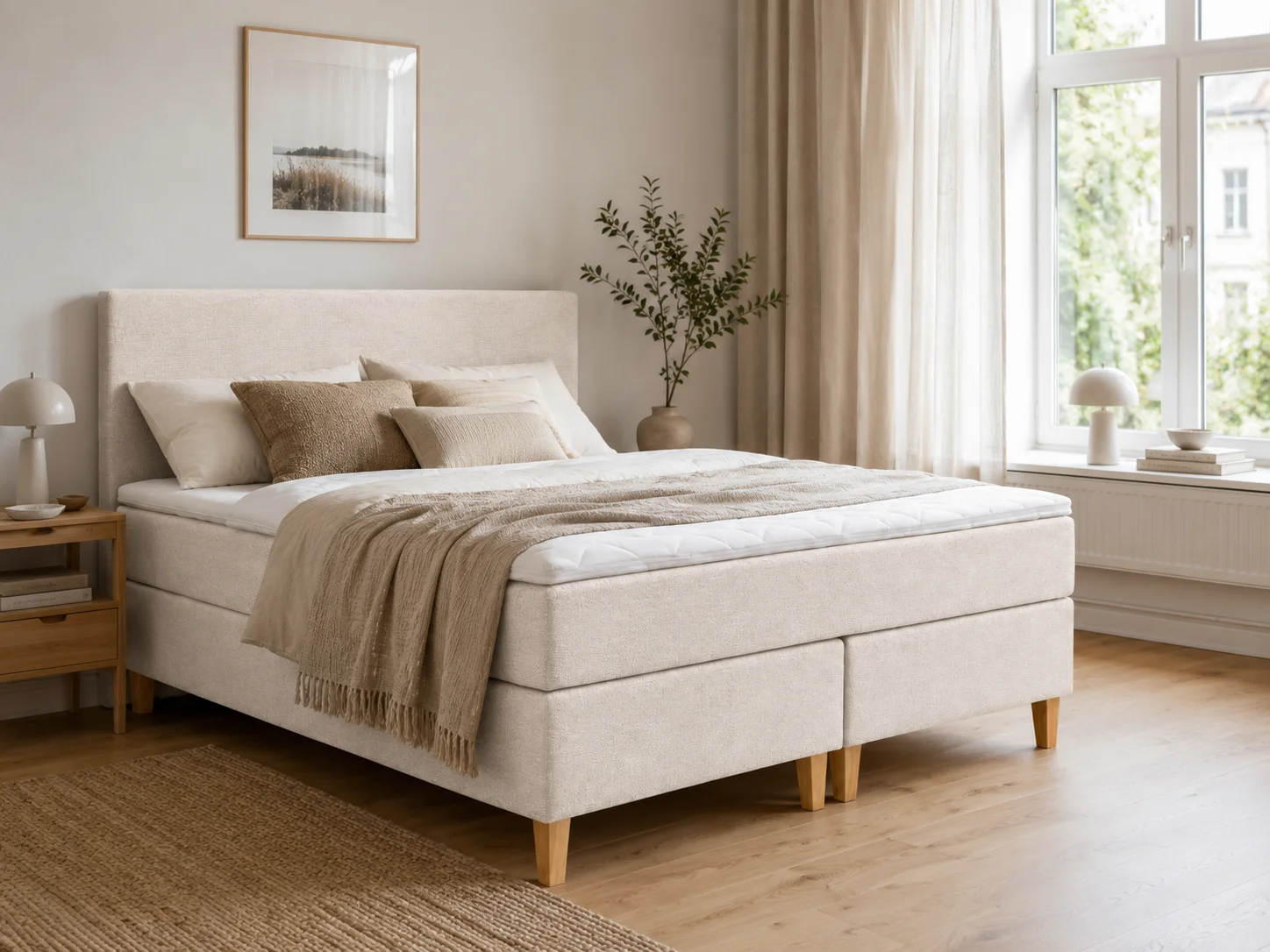 Voodi Harmony 160x200 Ivory - Image 2
