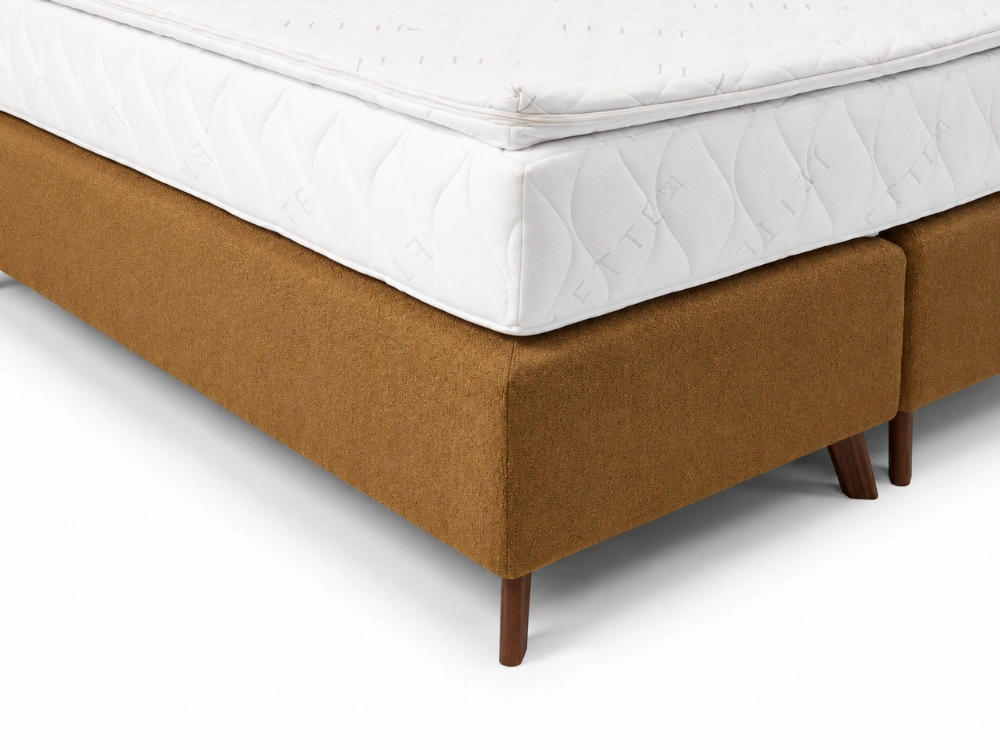 Voodi Royal Pronks 160x200 tumedate tamme jalgadega